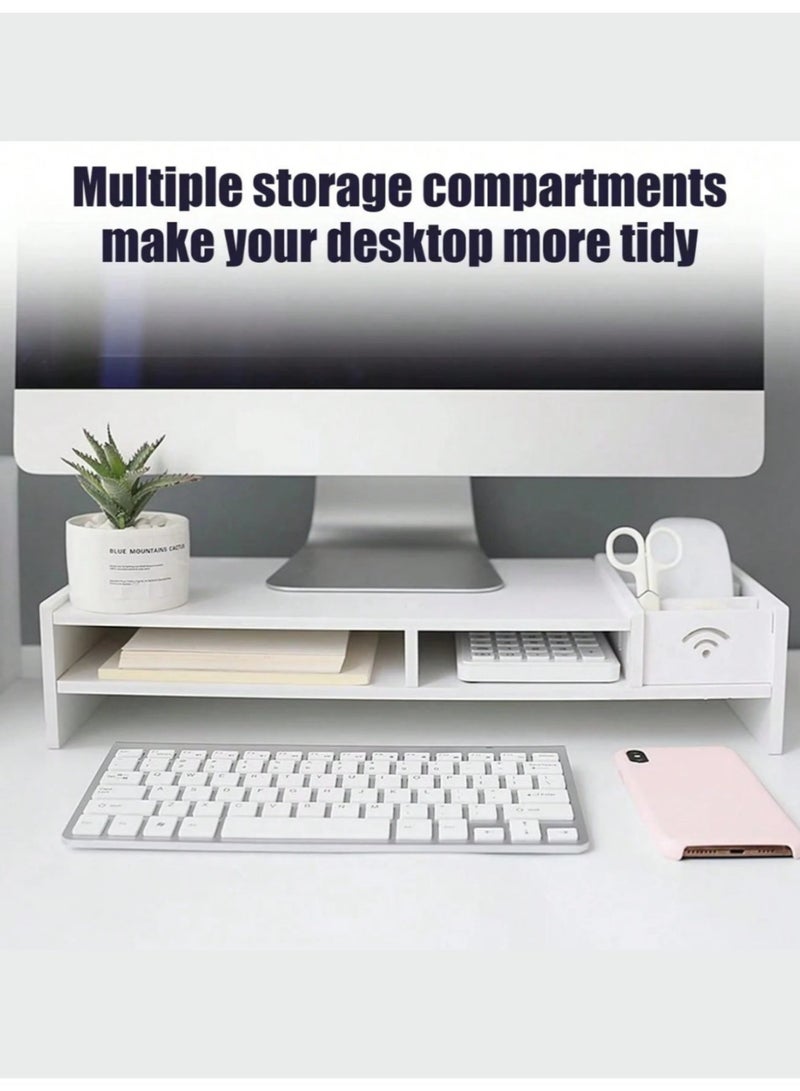 Valiant Glow Monitor stand riser | Laptop stand with storage drawer | Desktop storage and keyboard organizer | Computer desk stand | Office and study use | Multifunctional monitor riser - Image 2